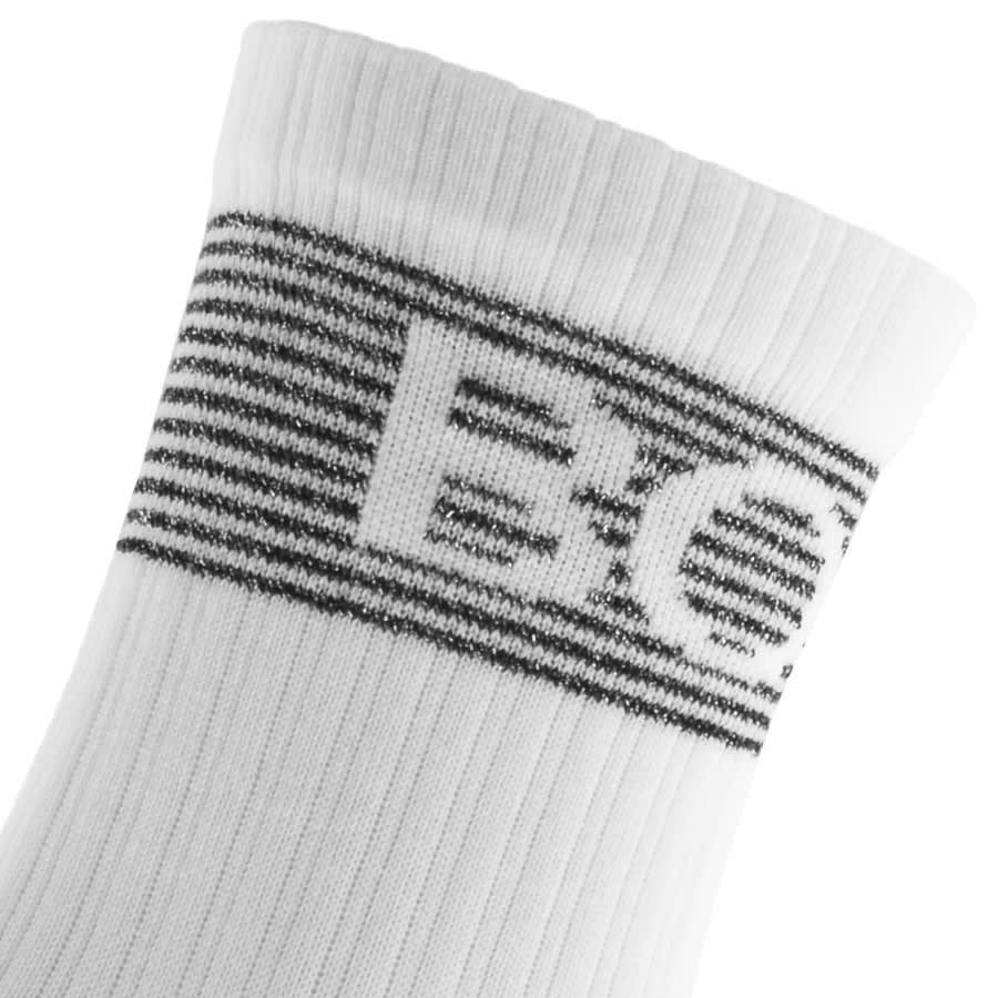 Alternative Image for ProductBOSS Rib Shine Socks White3